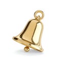 Gold Notification Bell Icon Isolated on White Background Royalty Free Stock Photo