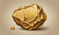 Gold Nugget, large and with a rough rocky look