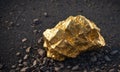 Gold Nugget, large and with a rough rocky look