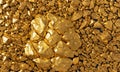 Gold Nugget, large and with a rough rocky look