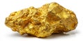 Gold Nugget Macro Photography, Rough Texture, Wealth Concept Royalty Free Stock Photo