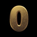 Gold number 0 - 3d precious metal digit - Suitable for fortune, business or luxury related subjects Royalty Free Stock Photo