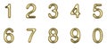Gold numbers Royalty Free Stock Photo