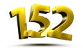 Numbers 152 3d. Royalty Free Stock Photo