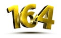 Numbers 164 3d. Royalty Free Stock Photo