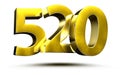 Numbers 520. Royalty Free Stock Photo