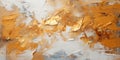 Gold oil paint texture background, pattern of orange brush strokes Royalty Free Stock Photo
