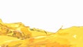 The Gold oil splash for spa or health concept 3d rendering