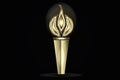 Gold sport symbol olympic torch logo