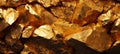 Gold ore rock texture wallpaper background. Gold texture. Horizontal format for banners texture wallpapers. AI generated