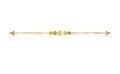 Gold ornament in arrow shaped with spheres vector design Royalty Free Stock Photo