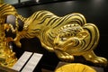 Gold ornamental tiger art in Osaka Castle, Osaka Japan