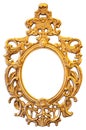 Gold ornate oval frame Royalty Free Stock Photo