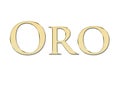 Gold (oro in spanish) written in golden letters