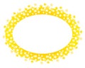 Gold Oval Stars Border or Logo Royalty Free Stock Photo