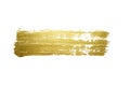 Gold paint brush stroke.