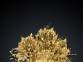 Gold paint splash creative background