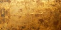 Gold paint texture background, vintage yellow pattern of foil or metal plate. Old worn rough golden surface for abstract antique Royalty Free Stock Photo