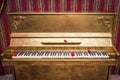 Gold painted piano
