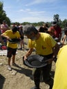 Gold panning competition Royalty Free Stock Photo