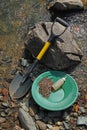 Gold Panning Tools Royalty Free Stock Photo