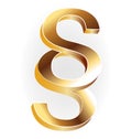 Gold paragraph symbol