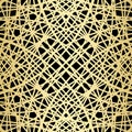 Gold pattern on black - crossed vector lines