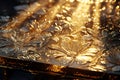 Gold-patterned glass Royalty Free Stock Photo