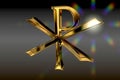 Gold Pax Christi Symbol Royalty Free Stock Photo