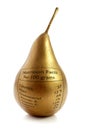 Gold pear superfood concept Royalty Free Stock Photo