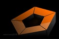 Gold pentagonal shape scene vector Royalty Free Stock Photo