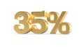 35 Gold percent 3d rendering red metal discount
