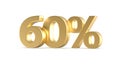 60 Gold percent 3d rendering red metal discount
