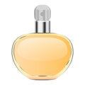 Gold perfume mockup, realistic style