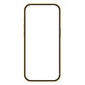 a gold phone on the white backgrounds