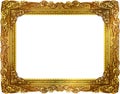 Gold photo frame with corner thailand line floral for picture