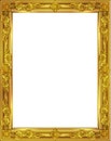 Gold photo frame with corner thailand line floral for picture, Vector design decoration pattern style. frame border design is patt