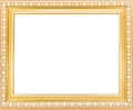 Gold picture frames. Isolated on white background Royalty Free Stock Photo