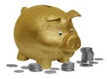 Gold Piggy Bank Royalty Free Stock Photo