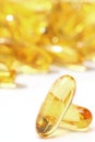 Gold pills isolated