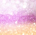 Gold and pink abstract bokeh lights. defocused background Royalty Free Stock Photo