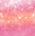 Gold and pink abstract bokeh lights. defocused background Royalty Free Stock Photo