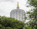 Gold pioneer atop the Oregon State Capitol Royalty Free Stock Photo