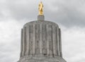 Gold pioneer atop the Oregon State Capitol Royalty Free Stock Photo