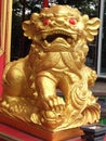 Gold Pixiu mascot animal of china, Chinese lucky animal mascot.