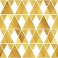 Gold plaid or triangles seamless geometric pattern