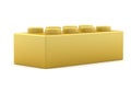 Gold plastic toy block