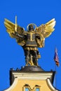 Gold plated bronze statue of Archangel Michael Saint patron of Kiev Royalty Free Stock Photo