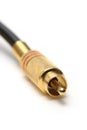 Gold plated RCA audio jack Royalty Free Stock Photo