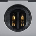 Gold-Plated Two-Pin Electrical Power Connector Royalty Free Stock Photo